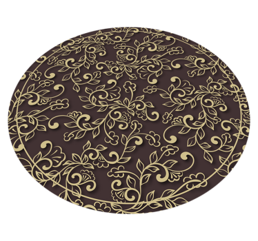Tapis vinyle vintage motif de tourbillon orné - TenStickers