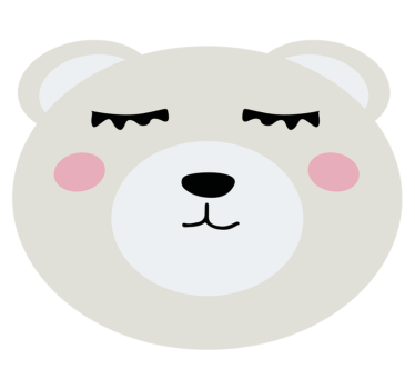 Tapis vinyle pour enfants conception de visage d'ours - TenStickers