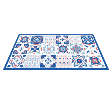 Tapis vinyle carreaux de ciment ornementaux - TenStickers