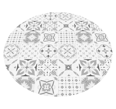 Tapis vinyle carreaux de ciment mosaïque monochrome - TenStickers