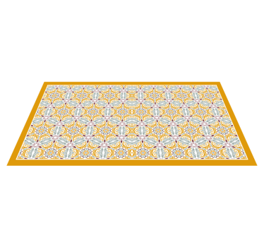 Tapis vinyle carreaux de ciment motif de mosaïque orné - TenStickers