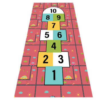 Tapis vinyle jeux récréation à la marelle - TenStickers