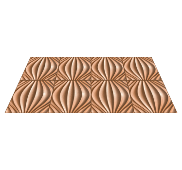 Tapis mosaique vinyle motif mosaïque ondulé - TenStickers