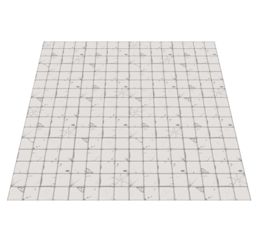 Tapis vinyle carreaux de ciment tuiles vieillies gris clair - TenStickers