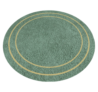 Tapis vinyle minimaliste motif cercles verts et jaunes - TenStickers