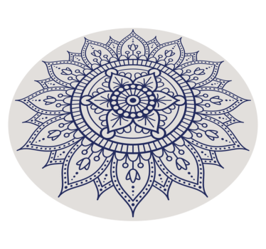 Tapis vinyle salon rond motif mandala - TenStickers