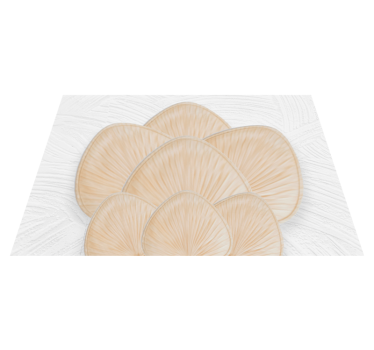 Tapis vinyle salon pétales fleur beige - TenStickers