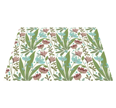 Tapis vinyle salon motif botanique floral - TenStickers