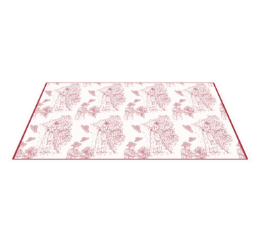 Tapis en vinyle vintage jouy motif champs de vignes - TenStickers