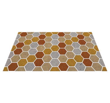 Tapis vinyle géométrique imitation de nid d'abeilles - TenStickers