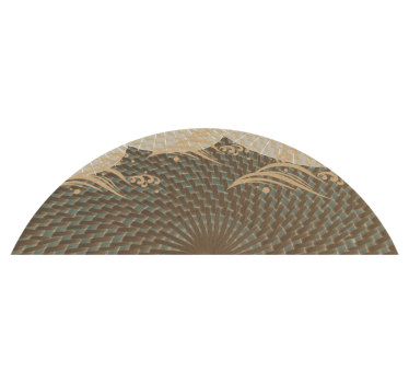 Tapis vinyle salon style texturé japandi - TenStickers