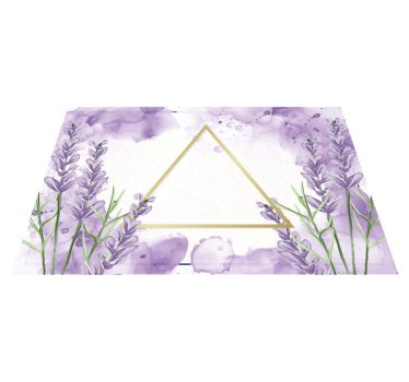 Tapis vinyle motif triangle couleur lavande - TenStickers