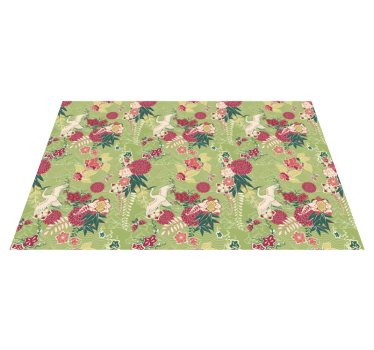 Tapis vinyle motif soie orientale style chinoiserie - TenStickers