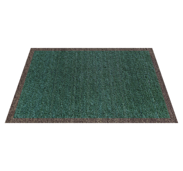 Tapis vinyle style teplon vert et beige - TenStickers