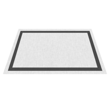 Tapis vinyle imitation teplon blanc et gris - TenStickers