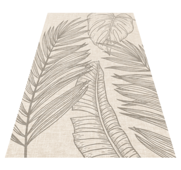 Tapis vinyle effet tissé motif tropical - TenStickers