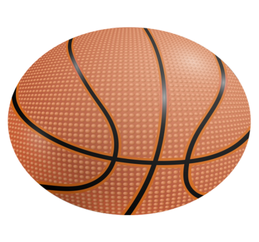 Tapis vinyle rond balle de Basket - TenStickers