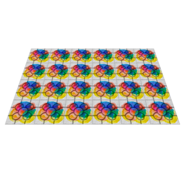 Tapis vinyle rétro pavés de rue de Bilbao - TenStickers