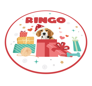 Tapis vinyle noël nom personnalisé pour animaux - TenStickers