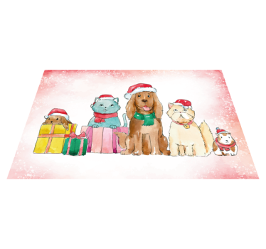 Tapis vinyle animaux et symboles de Noël - TenStickers
