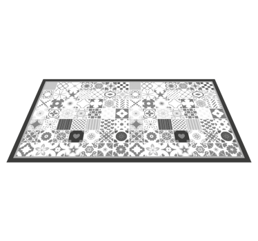 Tapis salle de bain carrelage gris Trujillo - TenStickers