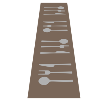 Tapis vinyle cuisine fourchettes couteaux cuillères - TenStickers