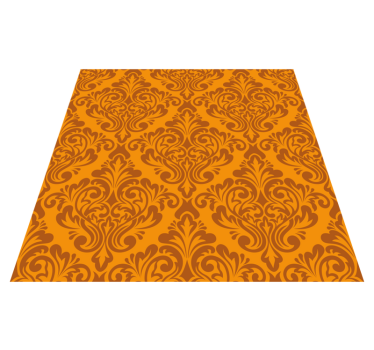 Tapis vinyle orange damassé vintage - TenStickers