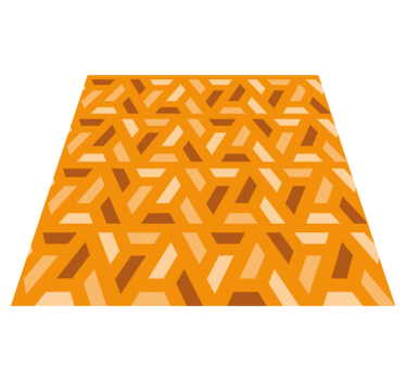 Tapis vinyle géométrique moderne orange - TenStickers