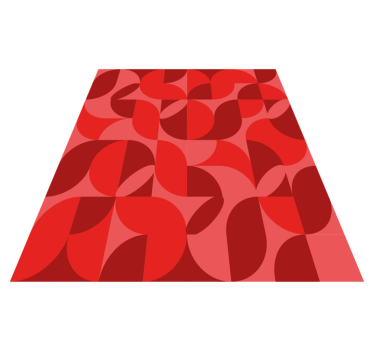 Tapis vinyle salon rétro rouge - TenStickers