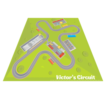 Tapis vinyle route aire de jeu personnalisable - TenStickers