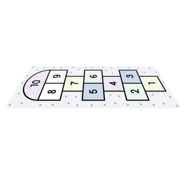 Tapis vinyle jeux jouer à la marelle - TenStickers