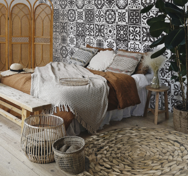 Tapis vintage rond imitation corde - TenStickers