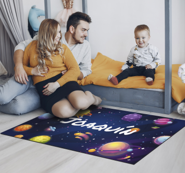 Tapis vinyle conception spatiale personnalisable - TenStickers