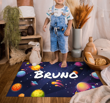 Tapis vinyle conception spatiale personnalisable - TenStickers