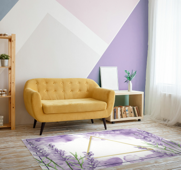 Tapis vinyle motif triangle couleur lavande - TenStickers