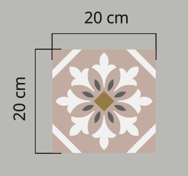 Tapis vinyle cuisine carreaux de ciment tons marron - TenStickers