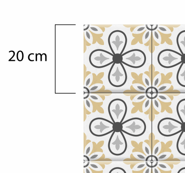 Tapis vinyle cuisine carreaux rétro - TenStickers