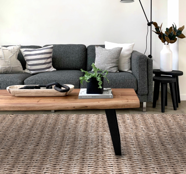 Tapis vinyle motif imitation jonc tressé - TenStickers