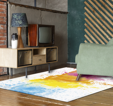 Tapis vinyle éclaboussures peinture colorée - TenStickers