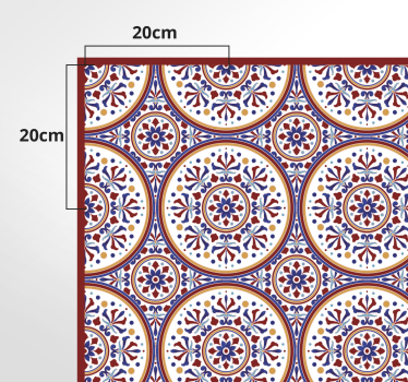 tapis vinyle carreaux de ciment Carreaux de majolique - TenStickers