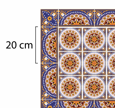 Tapis vinyle cuisine formes multicolores - TenStickers