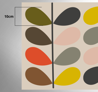 Tapis vinyle salon moderne modèle Orla Kiely - TenStickers