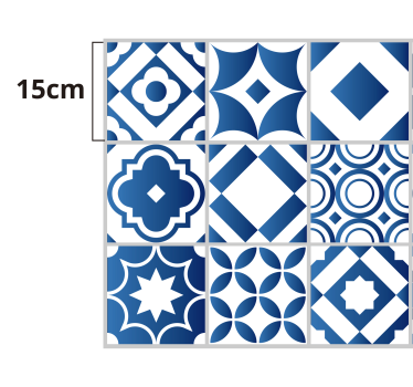 Tapis vinyle cuisine élégant bleu - TenStickers
