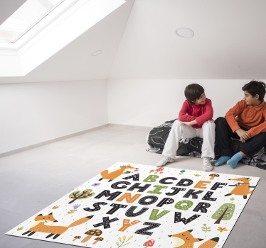 Superbe tapis en vinyle alphabet - TenStickers