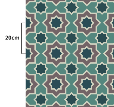 Tapis mosaique vinyle motif étoile décoratif - TenStickers