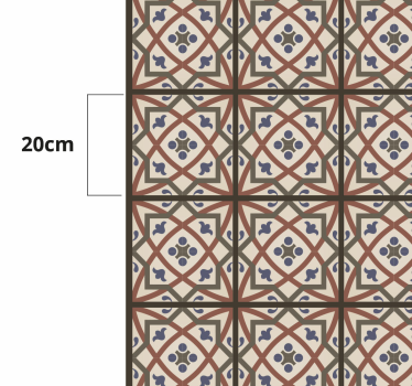 Tapis vinyle carreaux de ciment modèle méditerranéen - TenStickers