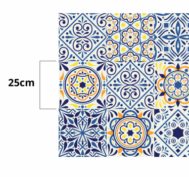 Tapis vinyle cuisine disposition de carreaux vibrante - TenStickers