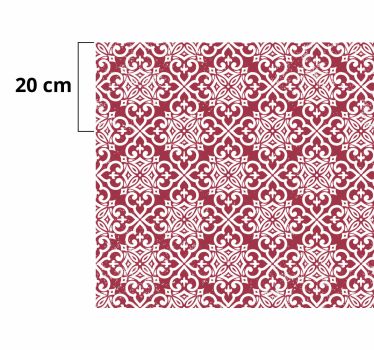 Tapis cuisine vintage rouge marocain - TenStickers