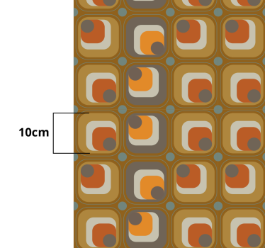 Tapis vinyle vintage blocs de couleurs rétro - TenStickers