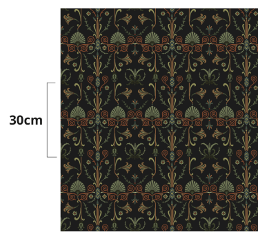 Tapis vinyle vintage motifs botaniques ornés - TenStickers